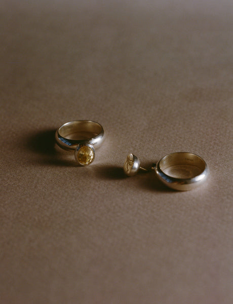 Alter Ego Ring (Sunstone, Signet, Smoky Quartz) | J.Hannah Jewelry