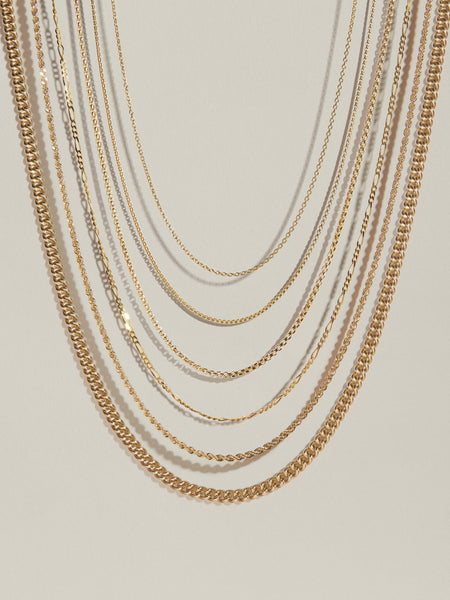 Chain À La Carte (Curb, Figaro, Cable, Round Box, Rope) | J.Hannah