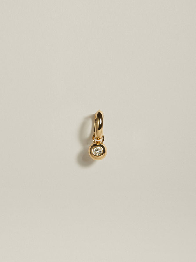J. Hannah Diamond Charm Hoop earring