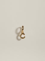 J. Hannah Initial Charm Hoop C 14k Gold earring