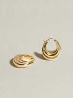 J. Hannah Strata Hoops II 14k gold earrings