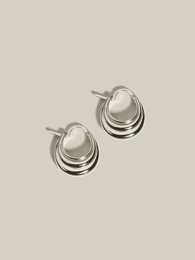 J. Hannah Strata Hoops I silver earrings