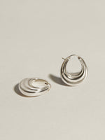 J. Hannah Strata Hoops II silver earrings