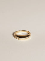 J. Hannah Form Ring I 14k Gold Pavé Diamonds