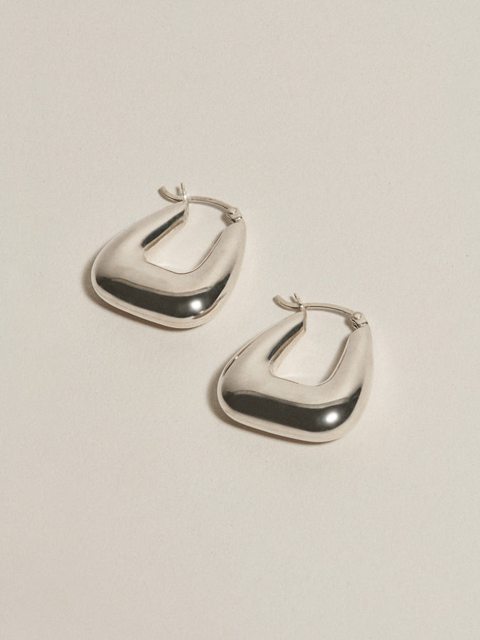 Silver Hoop Earrings Tetra II J. Hannah